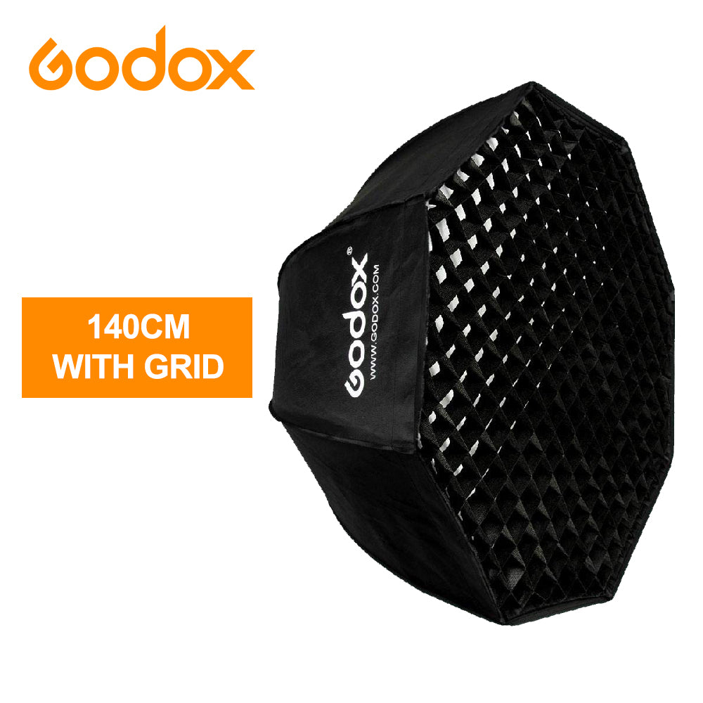 Godox SB-FW140 Bowens Mount Grid Honeycomb Softbox Octagon 55 140cm for Fashion Photography, Portraits, etc.