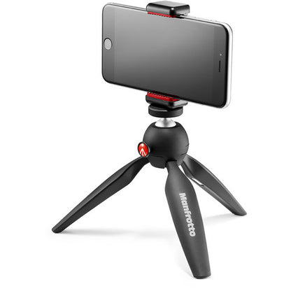 Manfrotto MKPIXICLAMP-BK PIXI Smart Mini Tripod with Universal Smartphone Clamp (Black)