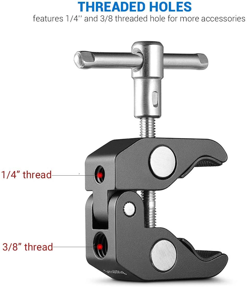 SmallRig Super Clamp with 1/4"-20 and 3/8"-16 Threads (Pair) - 2058
