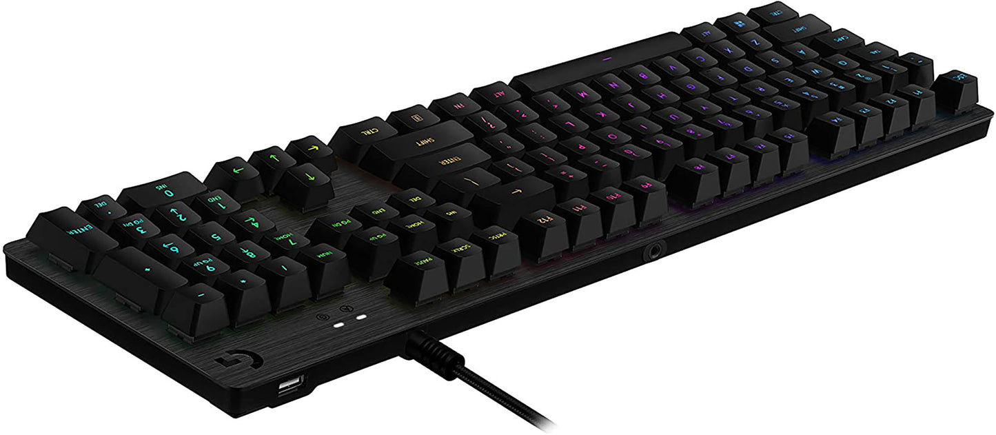 Logitech G512 Carbon LIGHTSYNC RGB Mechanical Gaming Keyboard (3 Switches Option: GX Blue, GX Brown, GX Red)