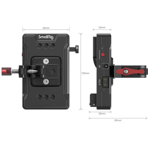 SmallRig V-Mount Battery Aluminum Adapter Plate with Super Clamp Mount (3497)
