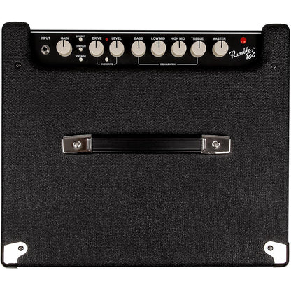 Fender Rumble 100 Electric Bass Combo Amplifier 100watts 120V (230V EUR) Lightweight with 12in Speaker XLR Line Out Ground Lift 4-Band EQ
