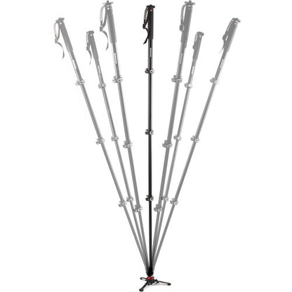 Manfrotto MVMXPRO500 XPRO 4 Section Video Monopod w Fluid Head & Fluidtech Base for Videographer, Filmmakers