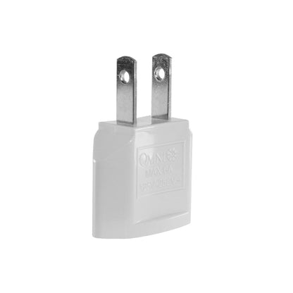 OMNI Regular Adapter EU Round Pin to US Flat Socket 6A 220V for Electronics and Appliances | WRA-001