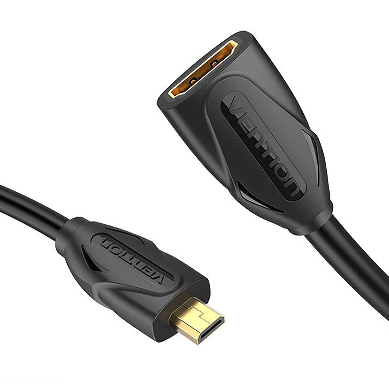 Vention Micro HDMI to HDMI Extension Cable 1080P HD Cord with Audio Video Sync (ABB)
