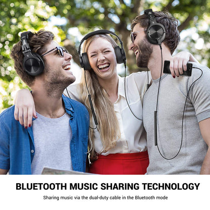 [CLEARANCE] OneOdio Pro M Wireless Gaming Noise Cancelling Headphones (Over The Ear Headphones with Mic, 30 Hours Battery Life) Foldable Ergonomic Design