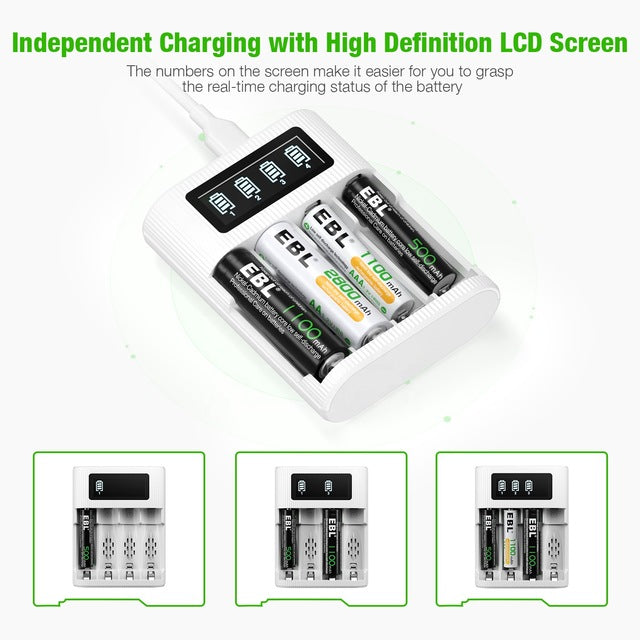 EBL TB-6409 5V AA-AAA LCD Rechargeable Smart Quick Universal Charger