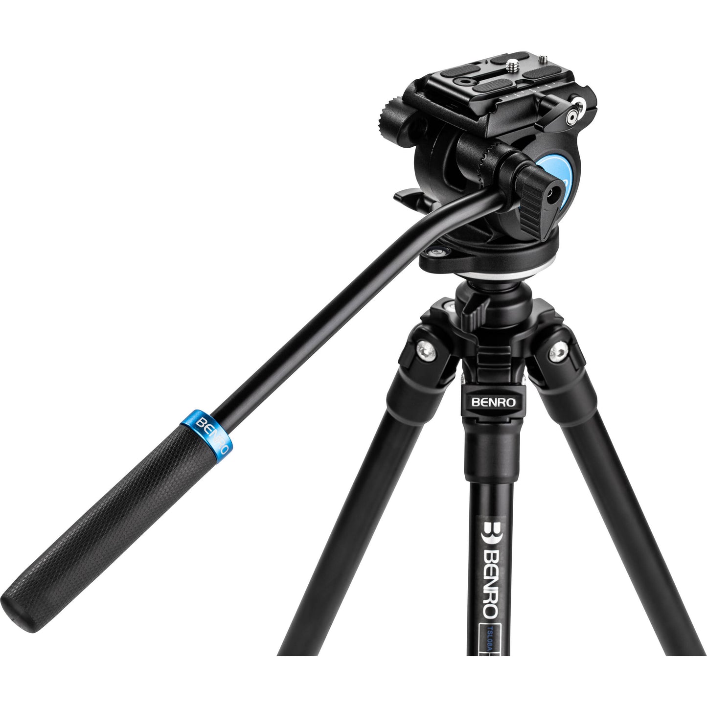 Benro A1573FS2PRO Aluminum Tripod with S2 PRO 60mm Flat Base Video Head, 2.5kg Load Capacity, 157cm Max Height, Sliding Camera Plate