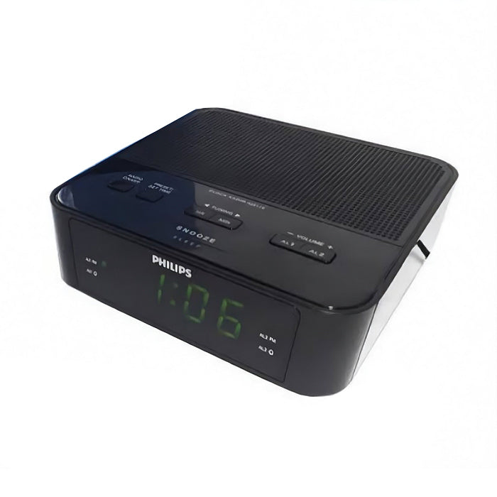 Philips Digital LED Clock Radio with 24-Hour Time Format, Dual Alarm S – JG  Superstore