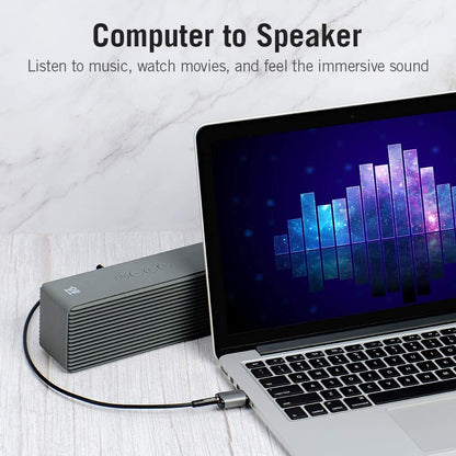 [CLEARANCE] Vention Sound Card USB To Jack 3.5mm 2-in-1 Adapter External Gray Metal Type (CDL)