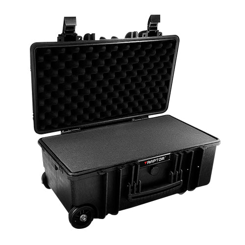 Raptor 5000X Black Hard Case Trolley Dust, Water & Shockproof for Military, Gun, Pistol, Camera, Lens, Medical Tool Box