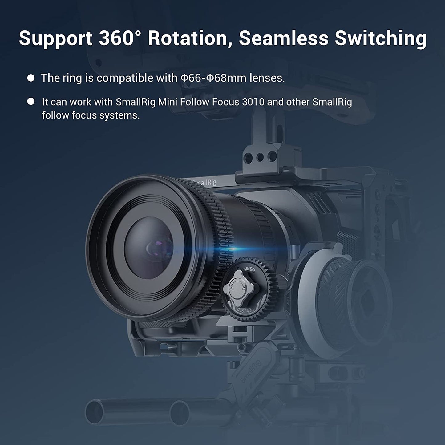 SmallRig Seamless Focus Gear Ring with 0.8 MOD for Stable Focal Length Adjustment 62.5mm to 64.5mm 66mm to 68mm 72mm to 74mm 75mm to 77mm 78mm to 80mm 81mm to 83mm 3291 3292 3293 3294 3295 3296