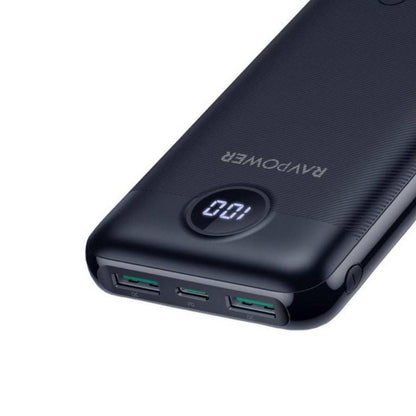 [CLEARANCE] RAVPower PD Pioneer 20W 10000mAh 3-Port (Dual USB 3.0, USB Type-C) Powerbank with i-Smart Technology | RP-PB1204