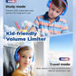 iClever HS19 Kids Headphones Blue with HD Microphone Stereo Sound Foldable Stretchable Headband 85dB / 94dB Volume Limiter