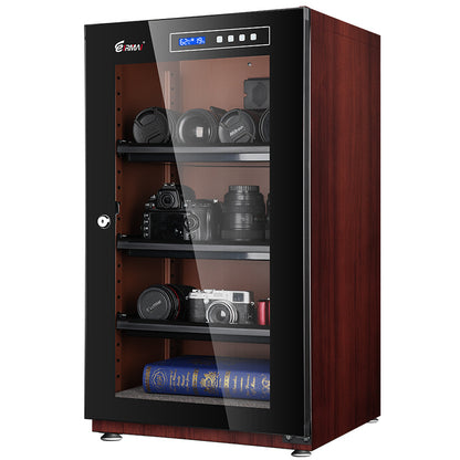 [CLEARANCE] Eirmai 100L Electronic Digital Dry Cabinet Dehumidifying Box with Touch Screen and Automatic AI Smart Control - 100 Liters Wood Grain (MRD-105TW)