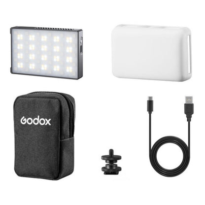 Godox C5R RGBWW Magnetic Compact LED Fill Light with 2500-8500K Color Temperature, Bluetooth App Control, Built-in Effects