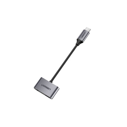 UGREEN 2 in 1 Type C to 3.5mm Audio AUX Headphone Jack and USB-C Charging Port Adapter | 50596
