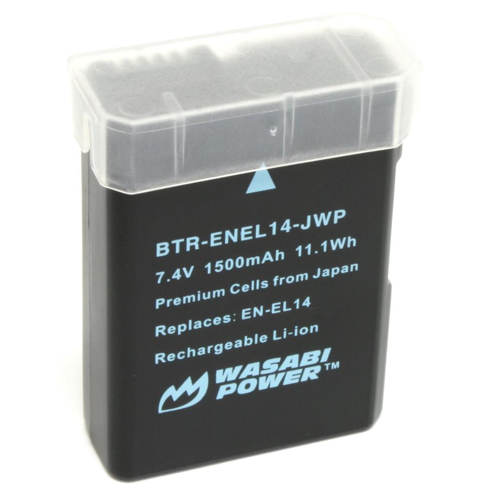 Wasabi Power Battery for Nikon EN-EL14 - Compatible with Nikon Coolpix P7000, P7100, D3100, D3200, D5100 (Fully Decoded)
