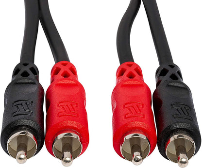 Hosa Technology CRA-202 Nickel Plated Dual RCA to Dual RCA Stereo Interconnect, 2 Meters