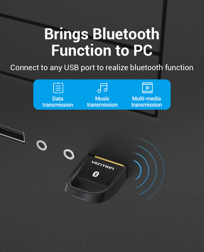 [CLEARANCE] Vention USB Bluetooth 5.0 Adapter 20m Transmission Distance Windows 7,8,10