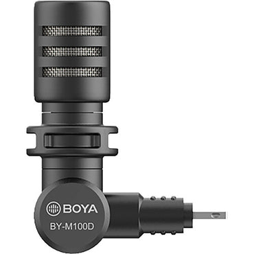 [CLEARANCE] Boya BY-M100D Ultracompact Condenser Microphone with Lightning Connector for Vlogger, Run & Gun, Mobile Journalist