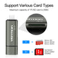 Vention USB 3.0 Mult-Function Card Reader 480Mbps 256G Gray Metal Type