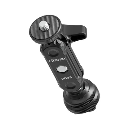 Ulanzi R098 Double Ball Head Joint with Cold Shoe Camera Mount and 1/4" Screw Port Dual Adapter for Fill Light, Monitor, Microphone