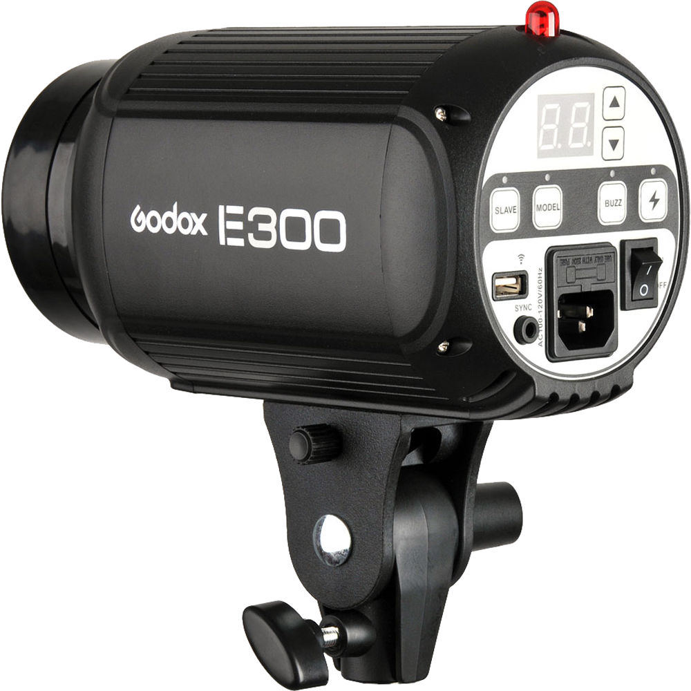 Godox E300 Studio Flash Head 300Ws Professional Photography Flash Light 5600K Color Temp with 150W Lamp 9 Levels Dimming