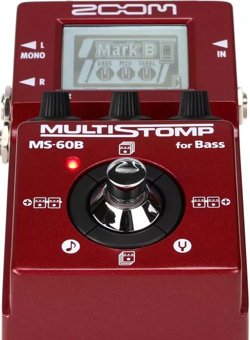 Zoom MS-60B MultiStomp Bass Guitar Effects Pedal - 58 Built-in Efects Tuner