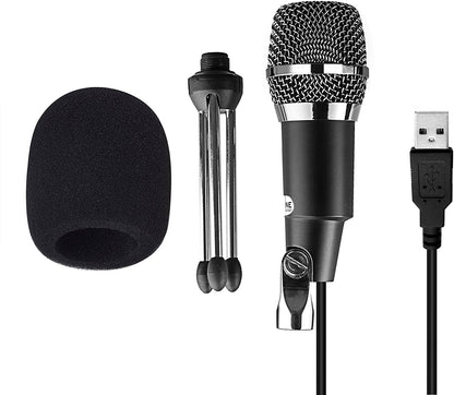 [CLEARANCE] Fifine K668 Plug and Play Home Studio USB Condenser Microphone for Skype, Recordings for YouTube, Google Voice Search, Games