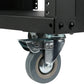 Samson SRK12 Universal Equipment 12 Rack Stand Heavy Duty Steel Construction with Caster Wheels, Fully Enclosed Sides