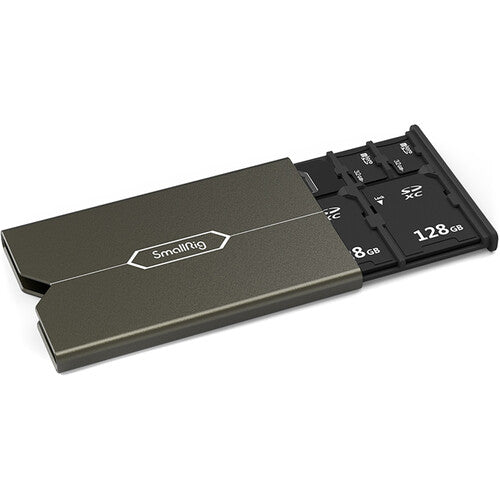 SmallRig Slim Memory Card Storage Case Holder with Sim Card, Tray Pin, SD, TF Micro SD Card Slots | 2832B