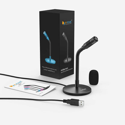 [CLEARANCE] Fifine K050 Mini Gooseneck USB Microphone for Dictation and Recording,Desktop Microphone for Computer Laptop PC, Plug and Play Great for Skype, YouTube, Gaming, Streaming, Voiceover, Discord and Tutorials