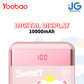 Yoobao M4 Pro Mini Cute Led Digital Display Powerbank 10000 mAh Capacity Quick Charge with Dual Port Output (Pink Sweet)