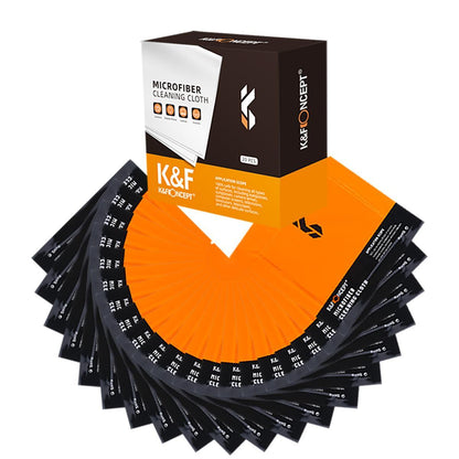 K&F Concept 20pcs Microfiber Cleaning Cloth Kit, 15X15cm White Dry-in Vacuum Wrapped for Camera Lens