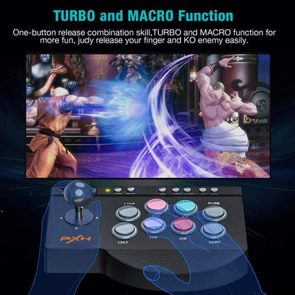 PXN 0082 Arcade Stick PC Street Fighter USB Arcade Stick for PS3, PS4, Xbox One, Switch, Window PC