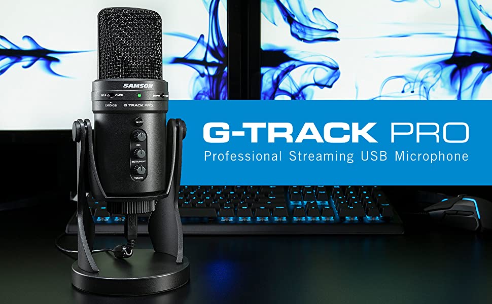 Samson Technology G-Track Pro Professional USB Microphone with Audio Interface Podcasting Livestreaming Music Recording Gaming