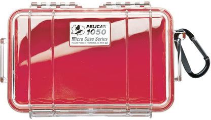 Pelican 1050 Clear Micro Case Waterproof Shockproof Dustproof Hard Casing with Automatic Pressure Purge Valve for Phones, MP3 Player, Small Electronics (4 Colors Available)