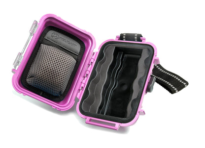 Pelican i1010 Waterproof Case Crushproof Hard Casing with Rubber Liner, Lid Organizer, External Headphone Jack for MP3 Players Earphones (Yellow)