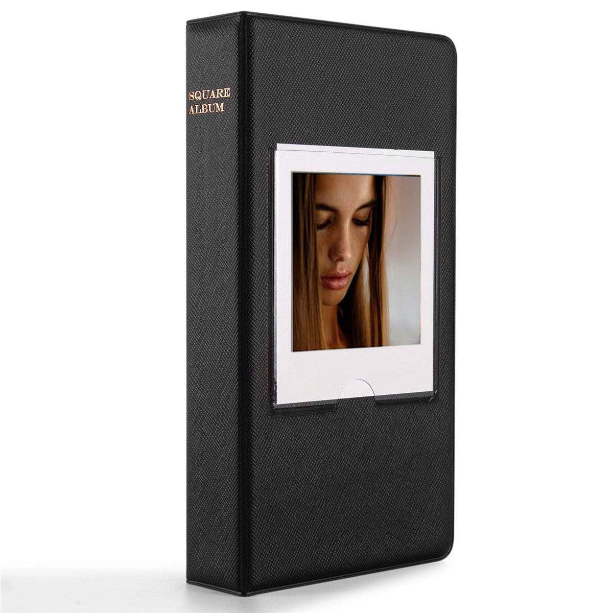 Pikxi AS64 64 Pockets Photo Album for Fujifilm Instax Square Instant Camera Leather
