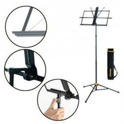 Hercules BS118BB Tri-Section Music Stand with Bag and EZ Grip System
