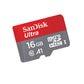 SanDisk Ultra 16GB SDHC UHS-I Micro SD Card with 98MB/S Read Speed A1 | Model - SDSQUAR-016G-GN6MN