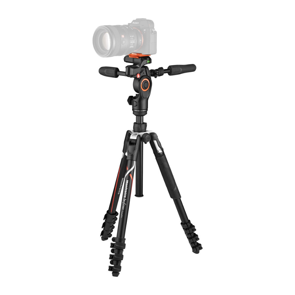 Manfrotto Befree Live Advanced 4-Section Quick Release Tripod and 3-Way Fluid Head with 6kg Load Capacity & Arca-Type for Sony Alpha Cameras | MKBFRLA-3W
