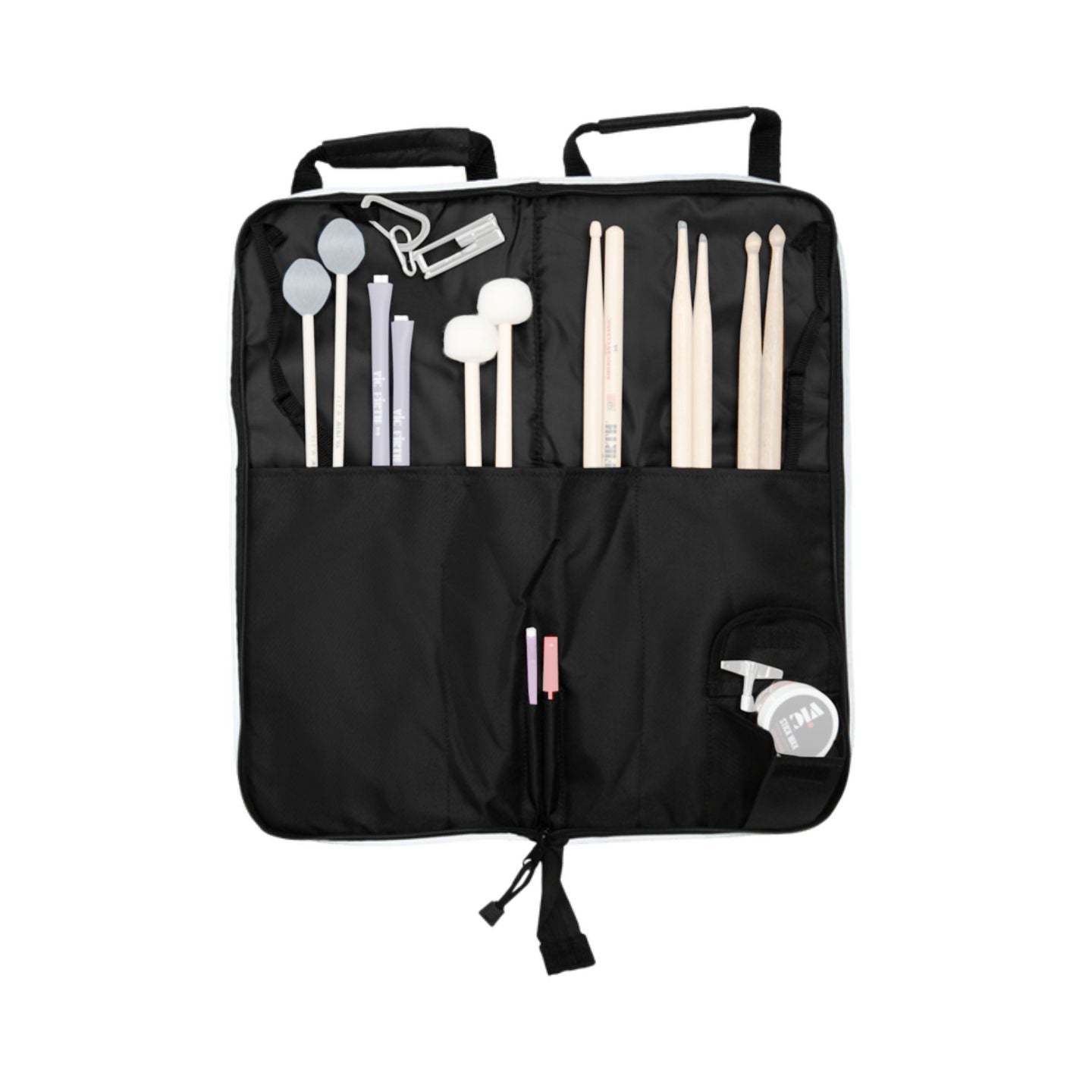 Vic Firth Classic Drumstick Bag with 600D Nylon Construction, Heavy Duty Zippers, Removable Shoulder Strap | VFCSB
