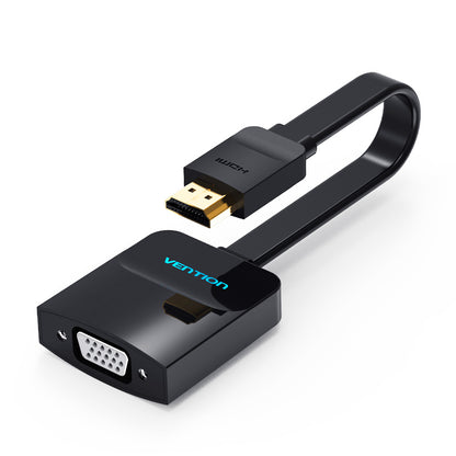 [CLEARANCE] Vention HDMI Male to VGA Female 1080p 60Hz with Female Micro USB and Audio Port Flat Gold Plated (ACI/ACK) 0.15M HD Video Converter for TV, Laptops, PC, Projectors, Smart Box, and PlayStation