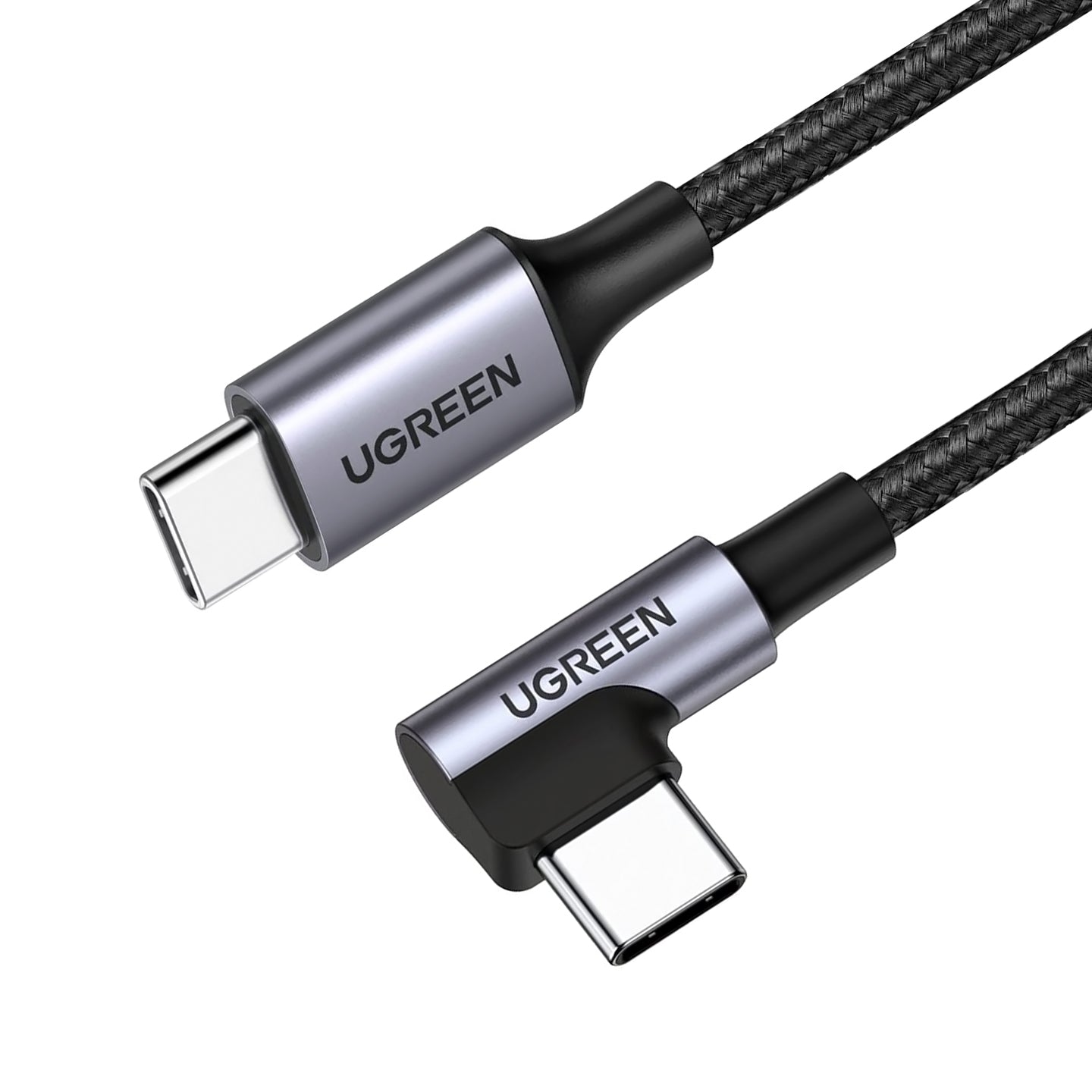 UGREEN 60W PD Type C to Angled USB C Fast Charging Cable for Smartphones and Tablets (Available in 0.5M, 1M, 2M) | 5012