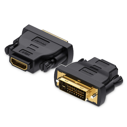 Vention 1080p HDMI Female to DVI (24+1) Male Gold Plated Video Adapter Converter (ECDB0) for PC, Displayer, Projector, TV, Monitor