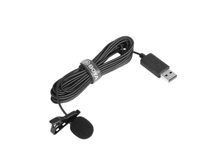 Boya By-LM40 USB Lavalier Microphone Plug and Play for Vlogging, Livestreaming, Online Conference