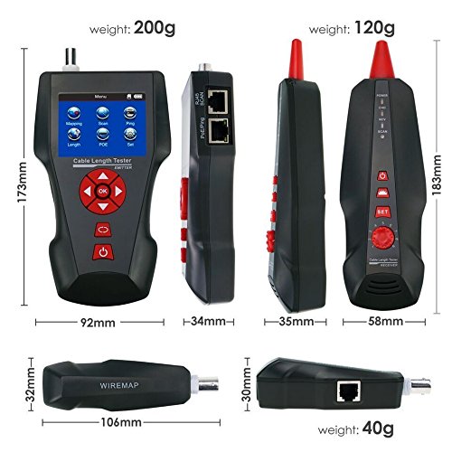 NOYAFA NF-8601W LAN Network Length Cable Tester LCD Phone Telephone Wire Tracker for PING / POE BNC RJ45 RJ11 Line Testing