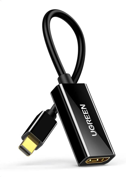 UGREEN 1080P 60Hz Mini DisplayPort DP to HDMI Gold-Plated Converter Cable Plug and Play for Display, Projector, TV (Black, White) | 10460, 10461